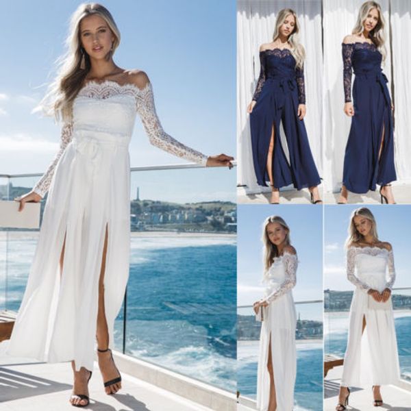 2019 boho off shoulder lace jumpsuit long sleeve cover up mesh off shoulder long sleeve bodycon jumpsuit beachwear ribbon autumn, Black;white
2019 boho off shoulder lace jumpsuit long sleeve cover up mesh off shoulder long sleeve bodycon jumpsuit beachwear ribbon autumn, Black;white