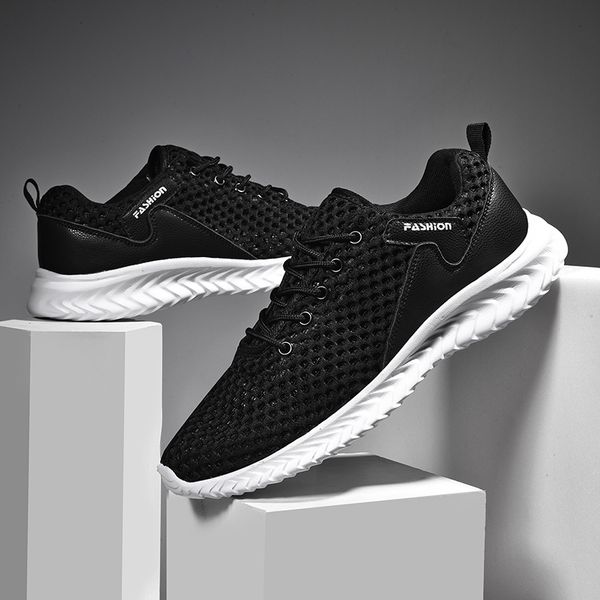 men's casual shoes fashion summer brand mesh sneakers breathable krasovki footwears chaussure homme shoes big size 38-46, Black
men's casual shoes fashion summer brand mesh sneakers breathable krasovki footwears chaussure homme shoes big size 38-46, Black