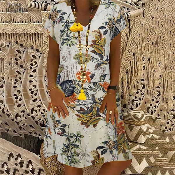 women summer dress summer new fashion dress vintage flower printed v neck short sleeve plus size casual elegant sundress vestidos, Black;gray
women summer dress summer new fashion dress vintage flower printed v neck short sleeve plus size casual elegant sundress vestidos, Black;gray