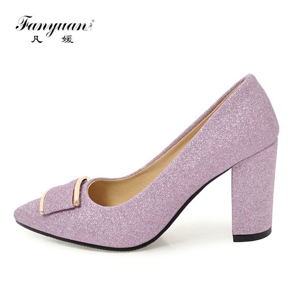 fanyuan high heel women's shoes glitter women pumps silver high heels shoes pointed toe fancy bling purple ladies footwear, Black
fanyuan high heel women's shoes glitter women pumps silver high heels shoes pointed toe fancy bling purple ladies footwear, Black