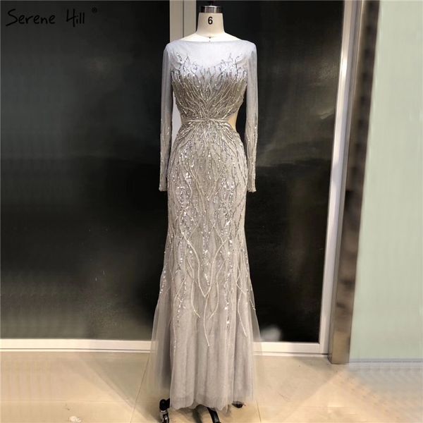 luxury grey long sleeves evening dresses 2020 o-neck sequins sparkle mermaid formal dress serene hill la6418, White;black
luxury grey long sleeves evening dresses 2020 o-neck sequins sparkle mermaid formal dress serene hill la6418, White;black
