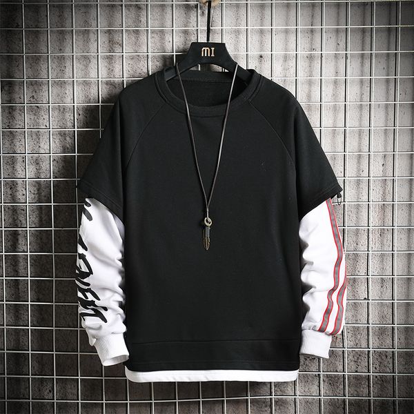 men sweatshirt patchwork men quality sportswear plus size hoodies male streetwear pullover men color block, Black
men sweatshirt patchwork men quality sportswear plus size hoodies male streetwear pullover men color block, Black