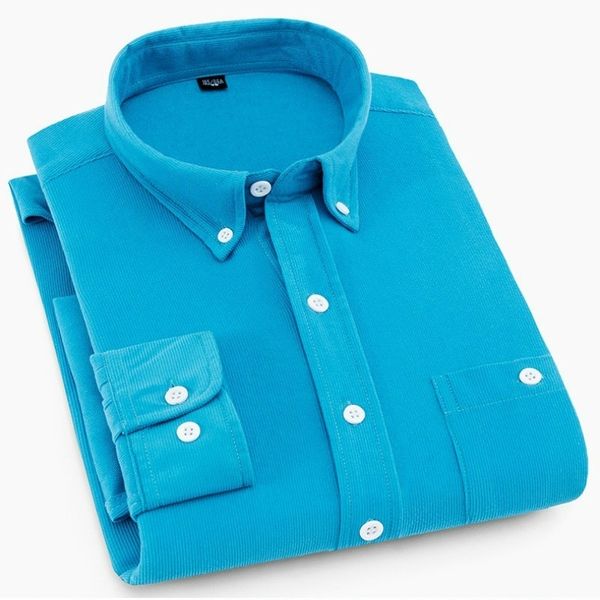 autumn/winter men corduroy dress shirts warm quality 100% cotton long sleeved button collar smart casual shirts, White;black 
autumn/winter men corduroy dress shirts warm quality 100% cotton long sleeved button collar smart casual shirts, White;black