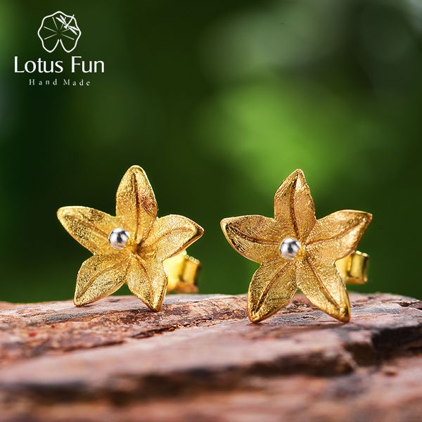 lotus fun real 925 sterling silver natural original handmade fine jewelry fresh flower fashion stud earrings for women brincos cx200628, Golden;silver
lotus fun real 925 sterling silver natural original handmade fine jewelry fresh flower fashion stud earrings for women brincos cx200628, Golden;silver