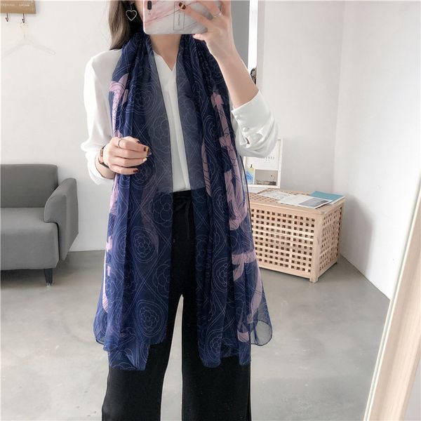 spring and summer scarves korean female camellia long section of scarves summer sun shawl excellent soft sister sophie resort beach towel 21, Blue;gray
spring and summer scarves korean female camellia long section of scarves summer sun shawl excellent soft sister sophie resort beach towel 21, Blue;gray