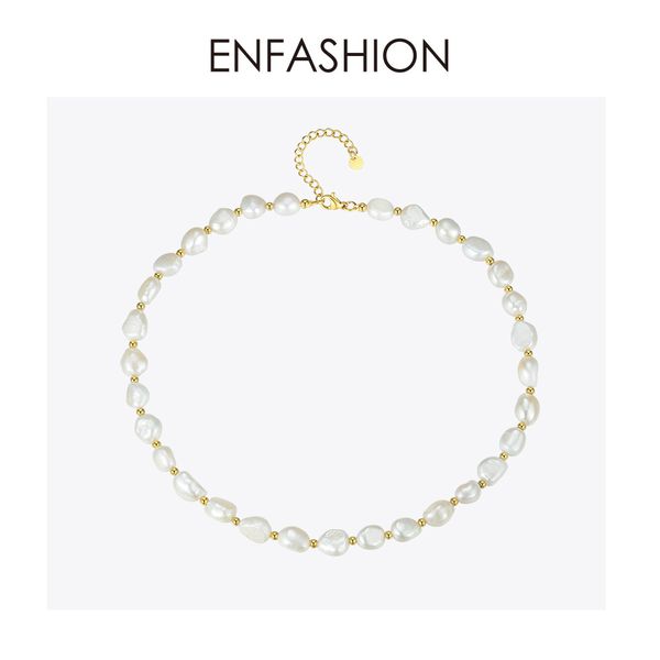 enfashion natural pearl choker necklace women gold color stainless steel irregular pearl necklace fashion femme jewelry p193050, Silver
enfashion natural pearl choker necklace women gold color stainless steel irregular pearl necklace fashion femme jewelry p193050, Silver