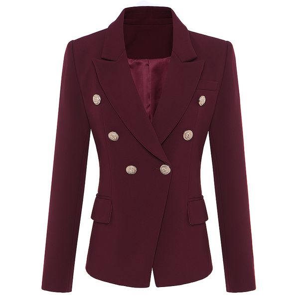 new star fashion 2019 designer blazer women's metal lion buttons double breasted blazer jacket outer coat, White;black
new star fashion 2019 designer blazer women's metal lion buttons double breasted blazer jacket outer coat, White;black