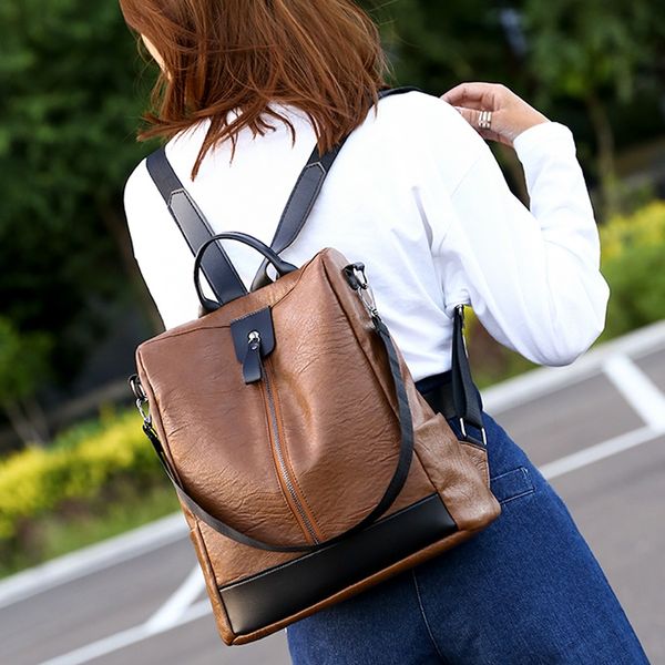 women solid color outdoor simple zipper contrast color backpack exquisite girls original casual backpack elegant lady travel bag
women solid color outdoor simple zipper contrast color backpack exquisite girls original casual backpack elegant lady travel bag