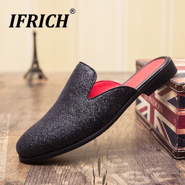 2019 new luxury men youth casual shoes fashion half slippers for men non-slip flats boat shoes popular half drag loafers man, Black
2019 new luxury men youth casual shoes fashion half slippers for men non-slip flats boat shoes popular half drag loafers man, Black