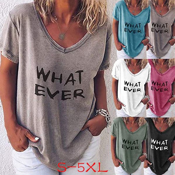 womens letter plus size tshirts crew neck short what ever clothing 5xl for women summer desinger tees, White
womens letter plus size tshirts crew neck short what ever clothing 5xl for women summer desinger tees, White