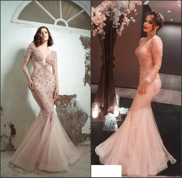 mermaid 2020 prom dresses long sleeve illusion sheer neck lace formal occasion evening dress arabic blush cocktail party dresses, Black
mermaid 2020 prom dresses long sleeve illusion sheer neck lace formal occasion evening dress arabic blush cocktail party dresses, Black