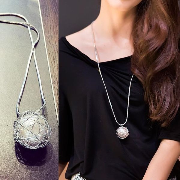 handmade nest pearl sweater pendant necklace fashion new style with snake chain for women and girls ne177, Silver
handmade nest pearl sweater pendant necklace fashion new style with snake chain for women and girls ne177, Silver