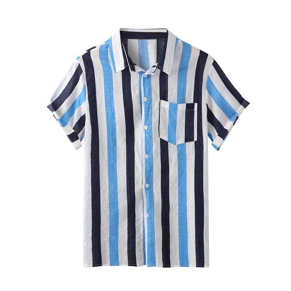 klv men's blouse polyester men's tunic casual loose short sleeve male shirt striped print button down shirt summer top, White;black
klv men's blouse polyester men's tunic casual loose short sleeve male shirt striped print button down shirt summer top, White;black