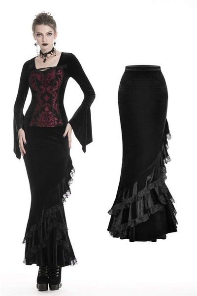 darkinlove women's gothic black velvet long fishtail pencil skirts kw156 
darkinlove women's gothic black velvet long fishtail pencil skirts kw156