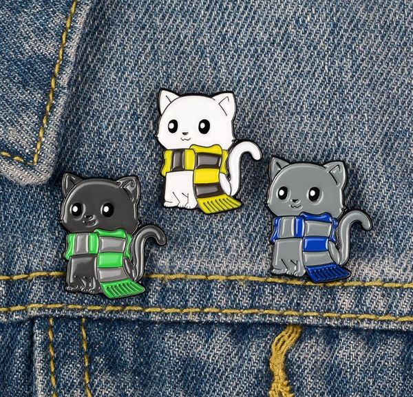 enamel brooch three different colored cats denim clothing backpack lapel pin button badge cartoon jewelry gift for friends zdl0108, Gray
enamel brooch three different colored cats denim clothing backpack lapel pin button badge cartoon jewelry gift for friends zdl0108, Gray