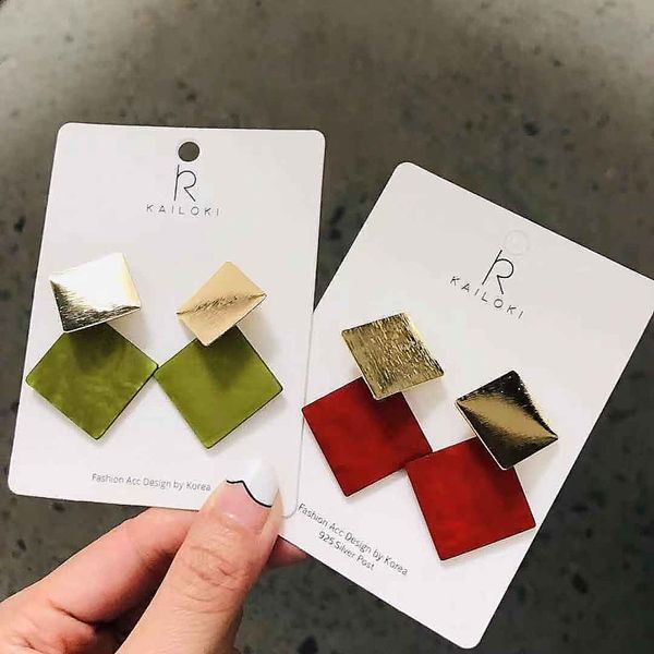 square metal stud earrings acrylic stitching earrings characteristics geometric design earrings for girls gifts new design, White
square metal stud earrings acrylic stitching earrings characteristics geometric design earrings for girls gifts new design, White
