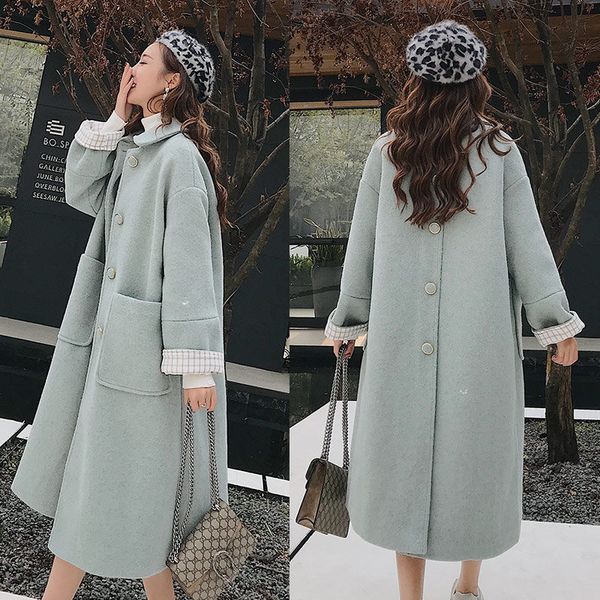 warm woolen coat female thick jacket korean vintage autumn winter jacket women single breasted long coat casaco feminino f1851, Black
warm woolen coat female thick jacket korean vintage autumn winter jacket women single breasted long coat casaco feminino f1851, Black
