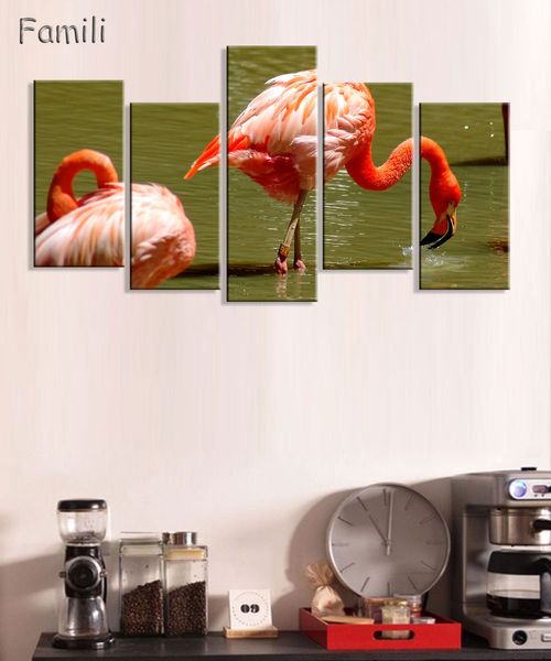 5panel/set painting flamingo playing in the water rectangle wall pictures for living room wall art posters and prints home decor
5panel/set painting flamingo playing in the water rectangle wall pictures for living room wall art posters and prints home decor