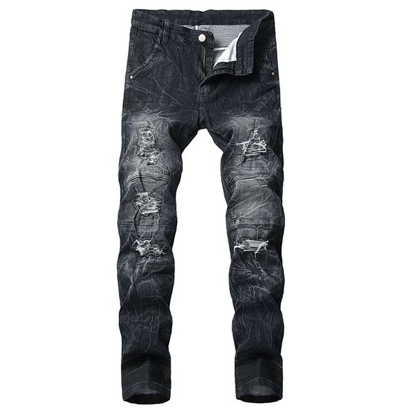 men casual jeans denim tie dye knee holes ripped jeans pencil pants elastic mid waist high quality, Blue
men casual jeans denim tie dye knee holes ripped jeans pencil pants elastic mid waist high quality, Blue