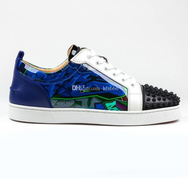fashion style low red bottom sneakers shoes graffiti patent leather walking r leisure walking flats with box, Black
fashion style low red bottom sneakers shoes graffiti patent leather walking r leisure walking flats with box, Black