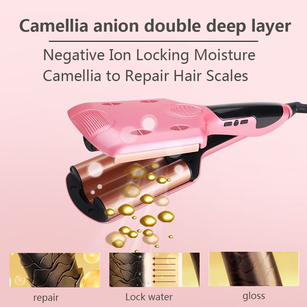 professional 26/32 mm wave curling iron ceramic hair curler deep wavy curler led temperature hair three tube hair curler roller
professional 26/32 mm wave curling iron ceramic hair curler deep wavy curler led temperature hair three tube hair curler roller