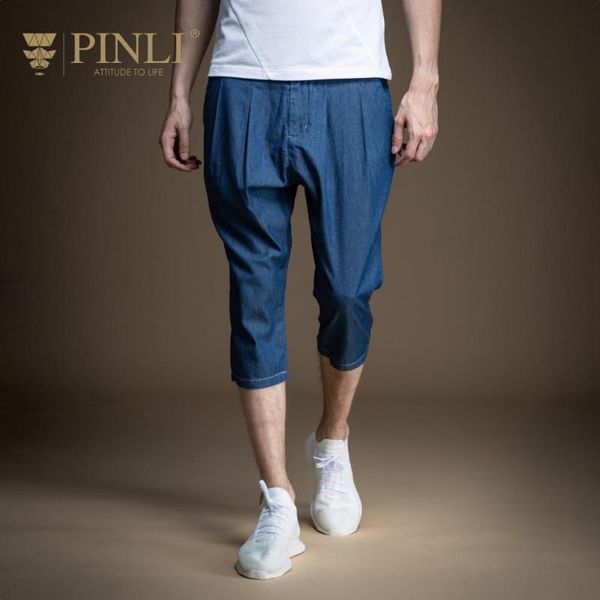 men's jeans pinli 2021 summer slim solid harem pants blue elastic casual men knee length cool comfortable b202216231
men's jeans pinli 2021 summer slim solid harem pants blue elastic casual men knee length cool comfortable b202216231