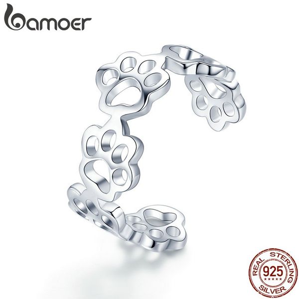 bamoer 925 sterling silver adjustable cat and dog footprints paw trail rings for women party silver jewelry scr424
bamoer 925 sterling silver adjustable cat and dog footprints paw trail rings for women party silver jewelry scr424