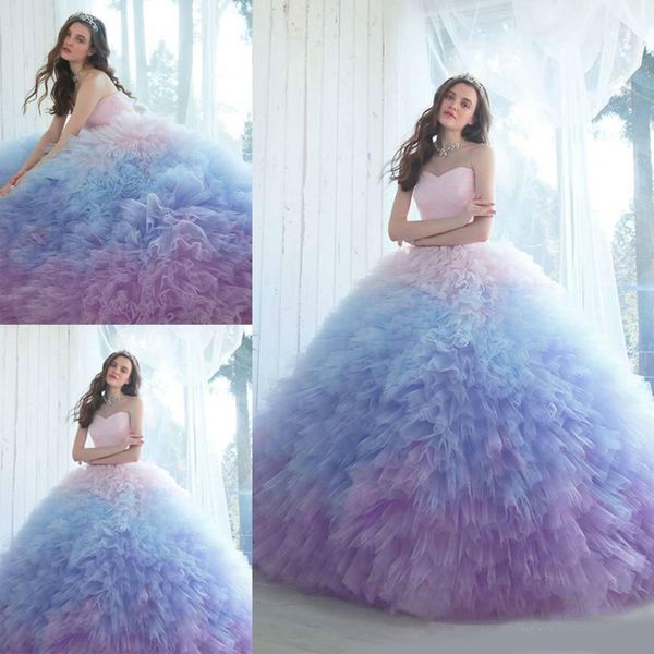 ombre ball gown quinceanera dresses sweetheart neckline prom gowns tiered ruffles tulle sweet 16 dress formal evening wear, Blue;red
ombre ball gown quinceanera dresses sweetheart neckline prom gowns tiered ruffles tulle sweet 16 dress formal evening wear, Blue;red