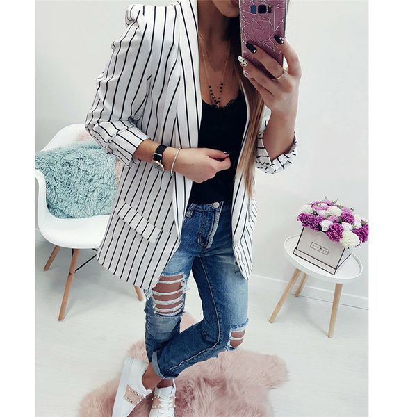 women jackets fall 2019 feminine fashion women's trench ladies long sleeve striped stylish duster blazer jacket coat long coat, Black;brown
women jackets fall 2019 feminine fashion women's trench ladies long sleeve striped stylish duster blazer jacket coat long coat, Black;brown