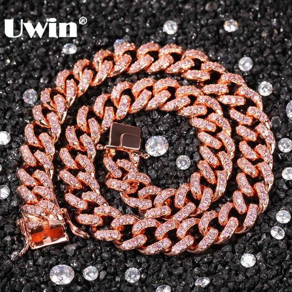 uwin hiphop 12mm pink zircon cuban link necklaces chains rose gold bling bling for men and women fashion jewelry, Silver
uwin hiphop 12mm pink zircon cuban link necklaces chains rose gold bling bling for men and women fashion jewelry, Silver