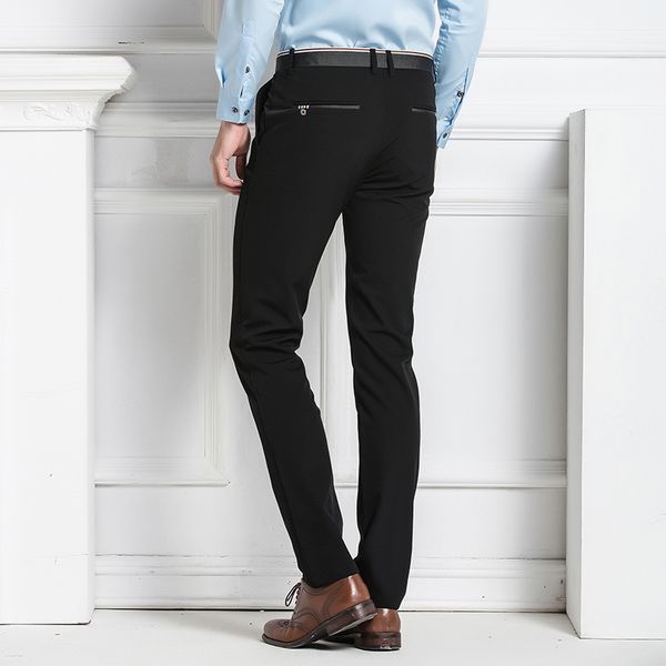 men's suit pants four seasons pencil pants stretch suit trousers black big size slim mens formal pants non ironing gent life, White;black
men's suit pants four seasons pencil pants stretch suit trousers black big size slim mens formal pants non ironing gent life, White;black