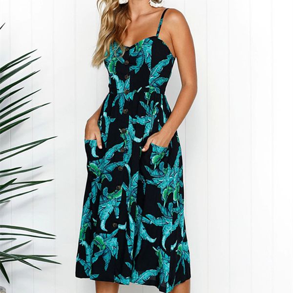 casual dresses floral print summer dress women 2021 beach style button striped pocket midi vintage party a- line vestidos verano, Black;gray
casual dresses floral print summer dress women 2021 beach style button striped pocket midi vintage party a- line vestidos verano, Black;gray