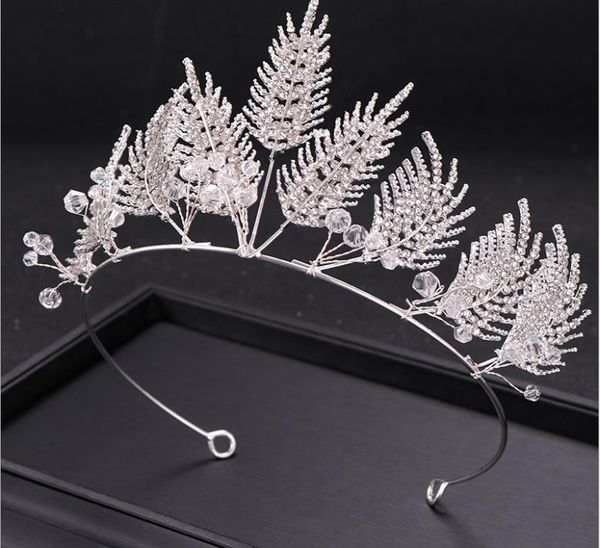 new korean style leaf rhinestone crown wedding dress accessories bride wedding tiara headband, Silver
new korean style leaf rhinestone crown wedding dress accessories bride wedding tiara headband, Silver