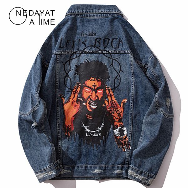 men hole denim jacket hip hop loose bomber jacket streetwear funny spoof rap print jean punk rock coats casual clothes, Black;brown
men hole denim jacket hip hop loose bomber jacket streetwear funny spoof rap print jean punk rock coats casual clothes, Black;brown