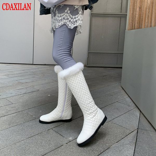 cdaxilan new to women snow boots soft pu leather hair warm legs side zipper -high boots increased with autumn winter, Black
cdaxilan new to women snow boots soft pu leather hair warm legs side zipper -high boots increased with autumn winter, Black