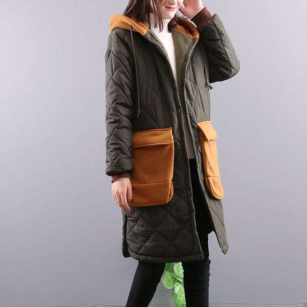 qpfjqd padded 2019 winter pockets jackets women cashmere coat female button thick cotton coats women jacket parka slim outwear, Black
qpfjqd padded 2019 winter pockets jackets women cashmere coat female button thick cotton coats women jacket parka slim outwear, Black