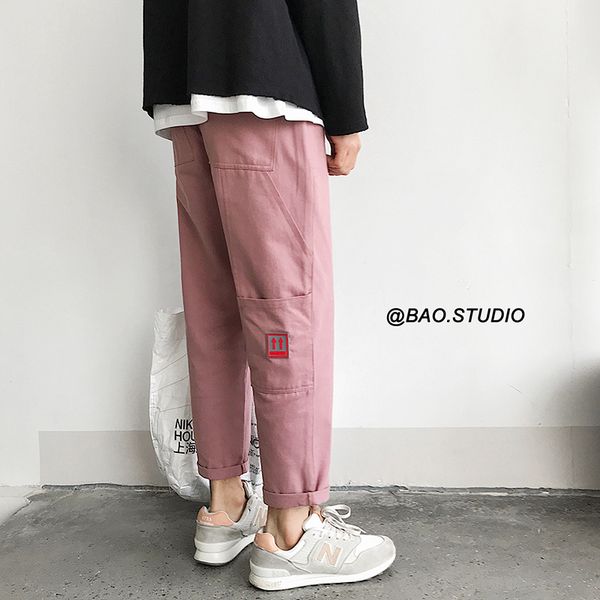 2019 man casual straight harem pants streetwear pink pants men joggers big pockets mens sweatpants loose trousers, Black
2019 man casual straight harem pants streetwear pink pants men joggers big pockets mens sweatpants loose trousers, Black