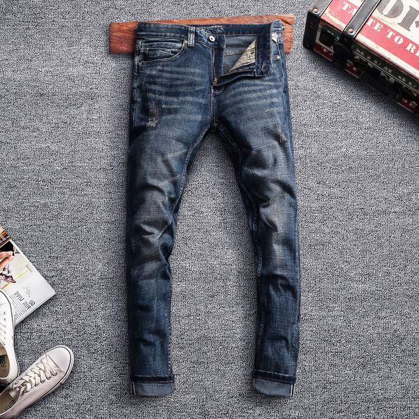 italian style fashion men jeans retro black blue slim fit ripped jeans men classical pants vintage designer
italian style fashion men jeans retro black blue slim fit ripped jeans men classical pants vintage designer