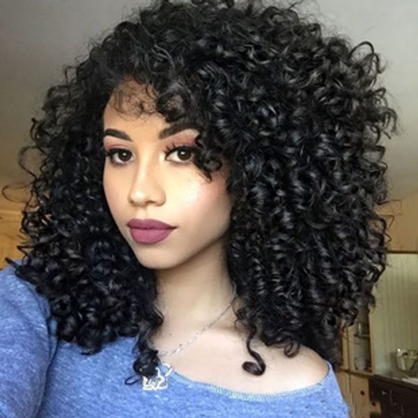16 inch middle short synthetic curly wigs african hairstyle heat resistant for women, Black
16 inch middle short synthetic curly wigs african hairstyle heat resistant for women, Black