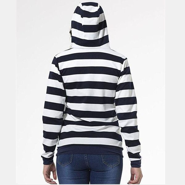 fashion-autumn women striped hoodies sweatshirt long sleeve hooded zipper pockets jackets casual plus size tracksuit womens clothes, Black
fashion-autumn women striped hoodies sweatshirt long sleeve hooded zipper pockets jackets casual plus size tracksuit womens clothes, Black