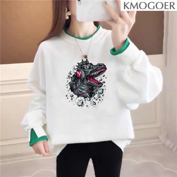 dinosaur headphones women pullover long sleeve hoodie pullover women fashion tee shirt summer clothing tee shirt, Black
dinosaur headphones women pullover long sleeve hoodie pullover women fashion tee shirt summer clothing tee shirt, Black