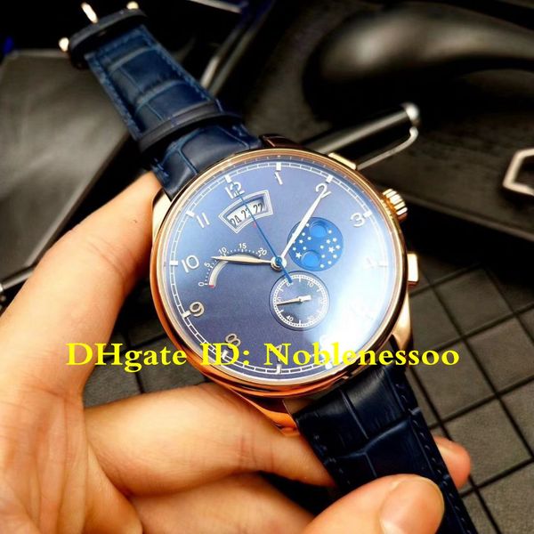 3 color wristwatch luxury mens watch 43mm quartz movement portugieser blue dial leather strap iw503502 men's watches, Slivery;brown
3 color wristwatch luxury mens watch 43mm quartz movement portugieser blue dial leather strap iw503502 men's watches, Slivery;brown