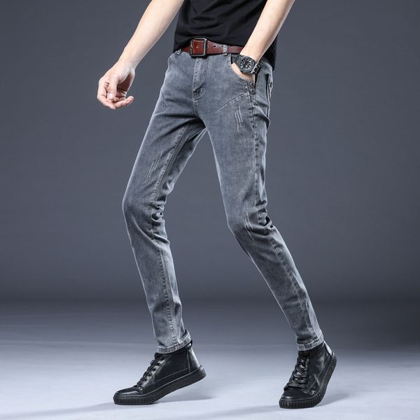 men's grey jeans personality fashion casual jeans teen male slim fit feet pants pants korean style, Blue
men's grey jeans personality fashion casual jeans teen male slim fit feet pants pants korean style, Blue