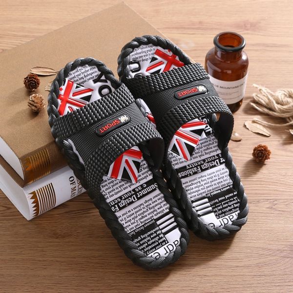 one word drag male summer slippers male summer bathroom soft bottom slip indoor home couple sandals and slippers, Black
one word drag male summer slippers male summer bathroom soft bottom slip indoor home couple sandals and slippers, Black