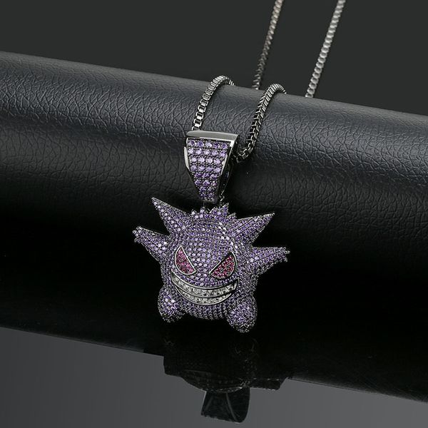 purple pet elf genghost cartoon pendant zircon hip-hop personality strange pendant selling in europe and america, Silver
purple pet elf genghost cartoon pendant zircon hip-hop personality strange pendant selling in europe and america, Silver