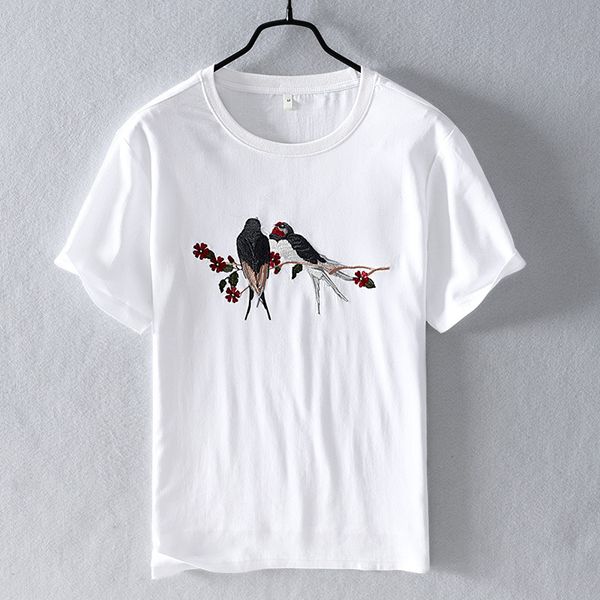 2020 summer t shirt men animal embroidery fashion white tshirt casual short sleeve linen plus size y2819, White;black
2020 summer t shirt men animal embroidery fashion white tshirt casual short sleeve linen plus size y2819, White;black