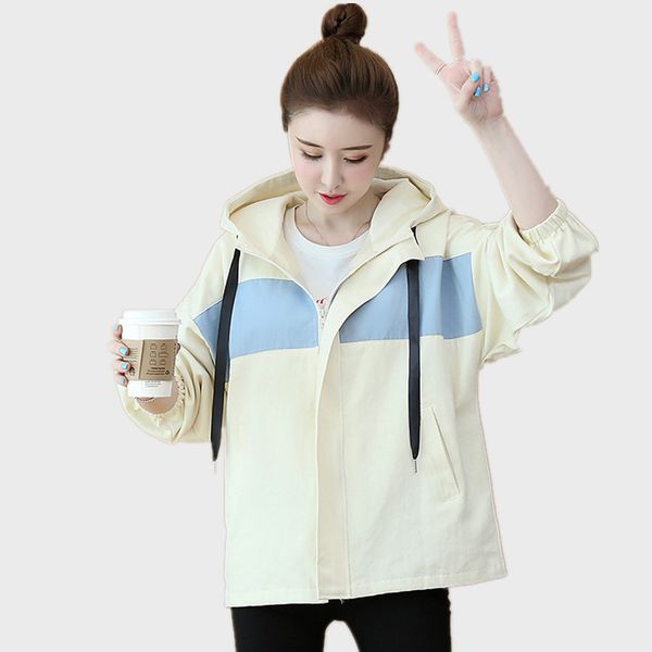 spring autumn korean women jacket coat women fashion casual hooded long sleeve coats and jackets outwear, Black;brown
spring autumn korean women jacket coat women fashion casual hooded long sleeve coats and jackets outwear, Black;brown