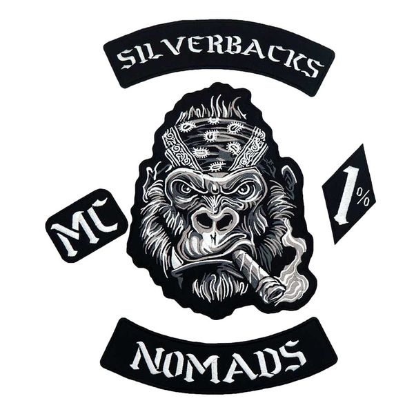 NILADS SILVERBACKS 1% MC большой панк вышитое железо на бэккер-наклейке с эмблемой для джинс
NILADS SILVERBACKS 1% MC большой панк вышитое железо на бэккер-наклейке с эмблемой для джинс