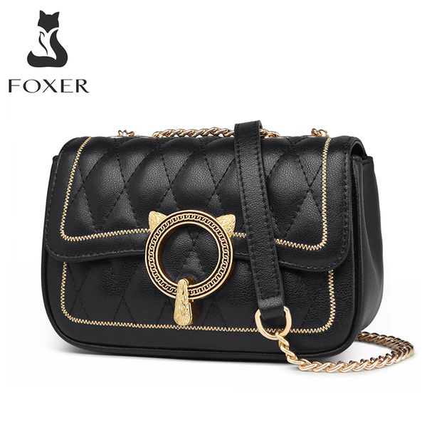 foxer cowhide small black simple shoulder bag for girl's diamond lattice women's casual messenger cross-body bags leather flap
foxer cowhide small black simple shoulder bag for girl's diamond lattice women's casual messenger cross-body bags leather flap