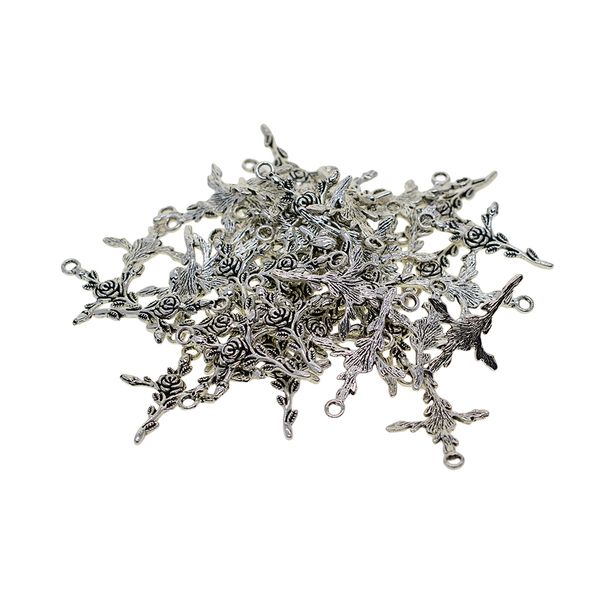50 pieces tibetan silver 3d rose floral cathelic religous cross charms pendants diy jewelry, Black
50 pieces tibetan silver 3d rose floral cathelic religous cross charms pendants diy jewelry, Black